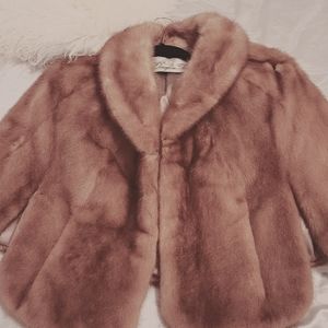 Cape fur coat